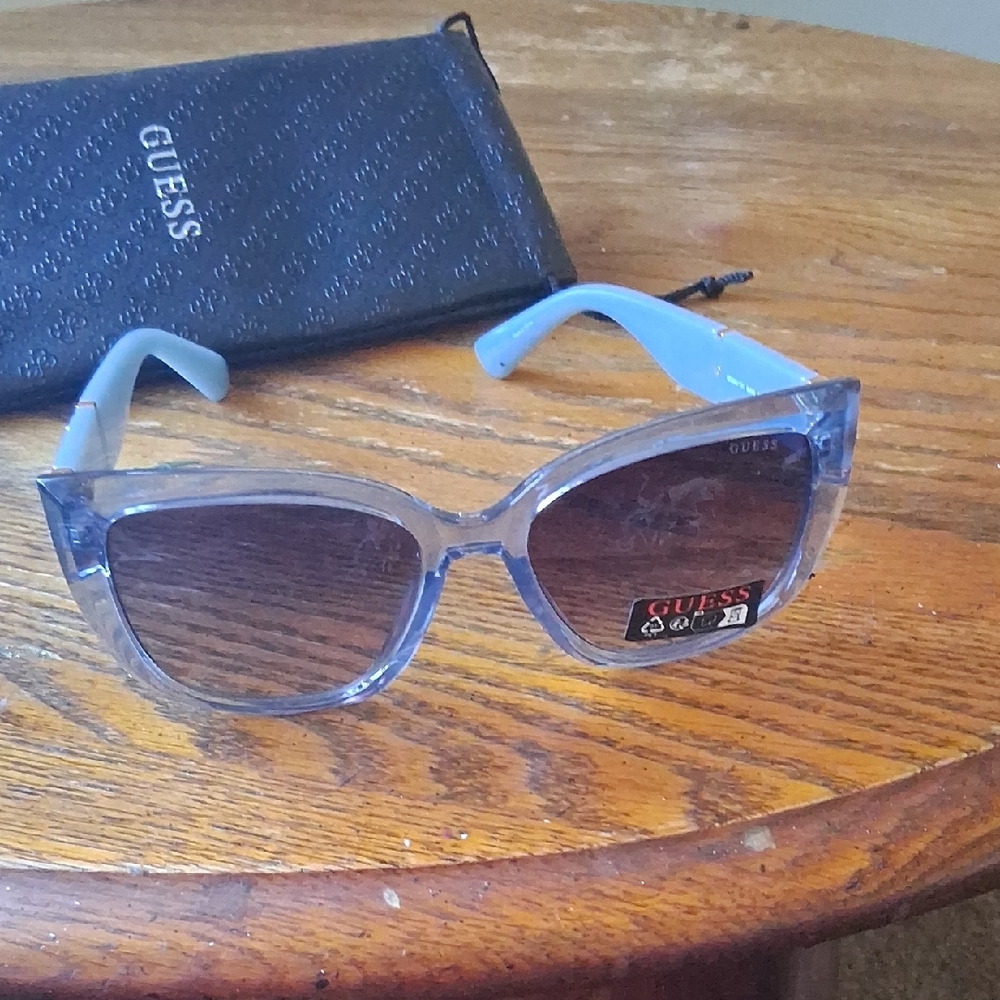Guess Translucent Blue Women's Sunglasses
